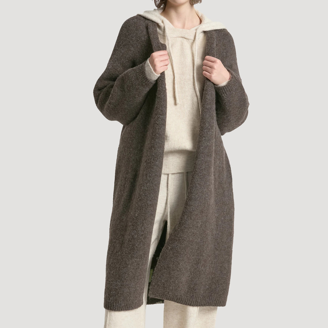 Soft Flow Long Cardigan in Mocha