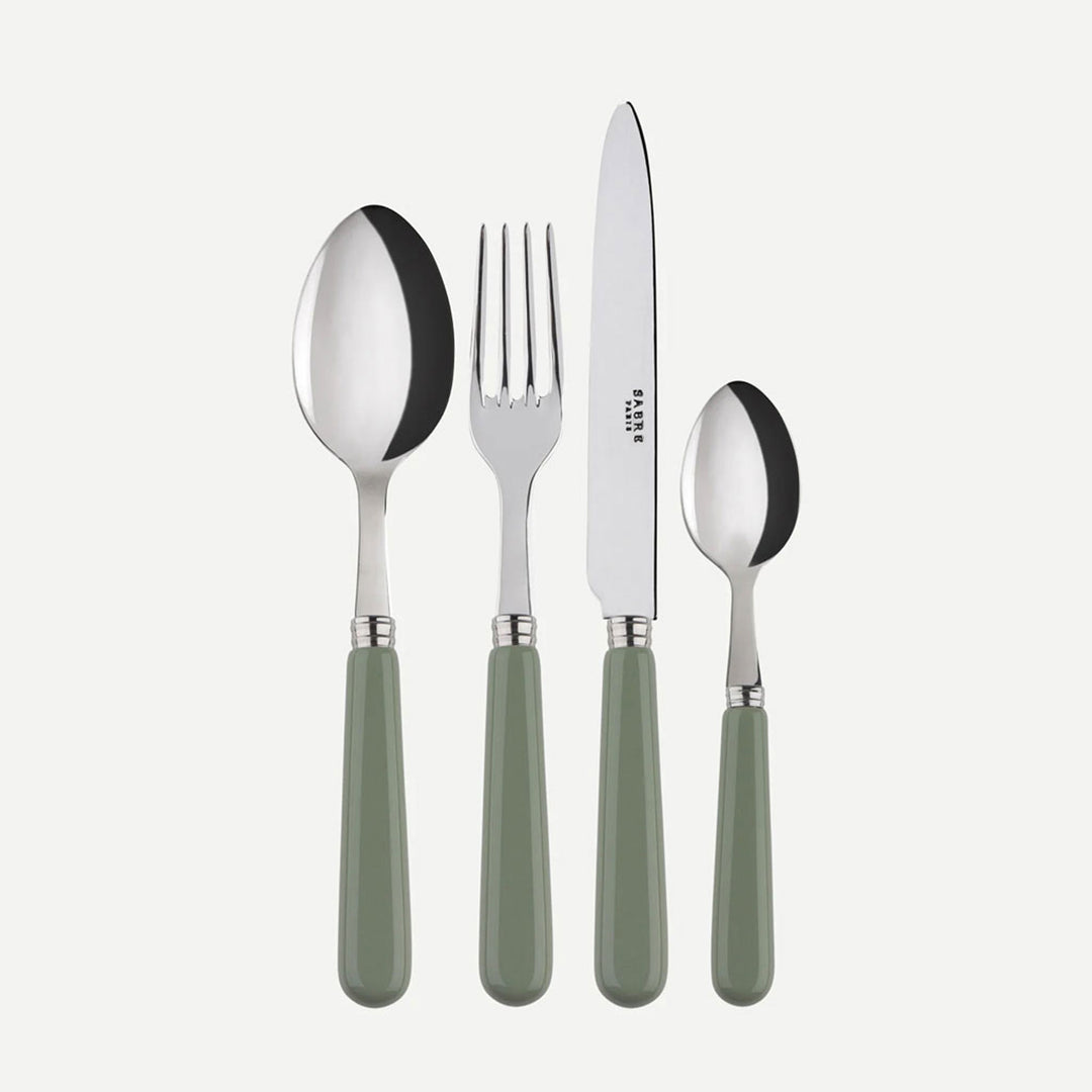 French Bistro Flatware 5 Piece Set in Asparagus