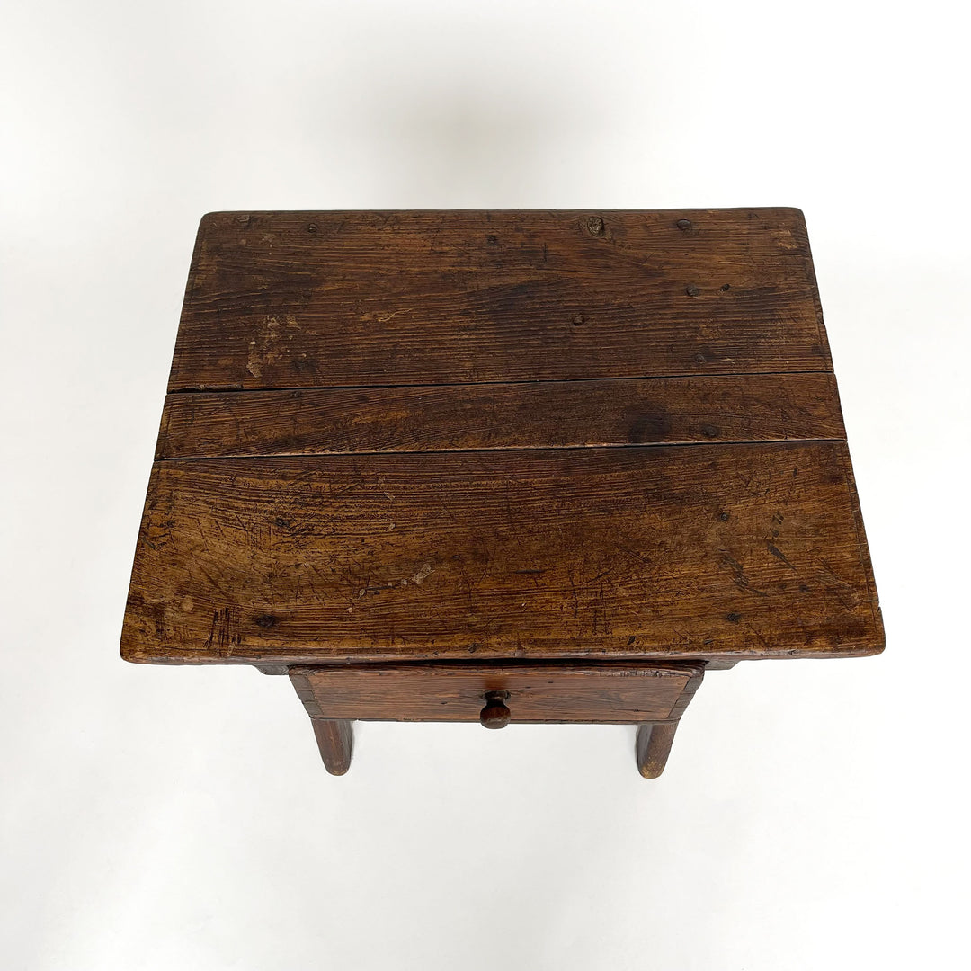 Antique 19th Century Belgium Oak Side Table