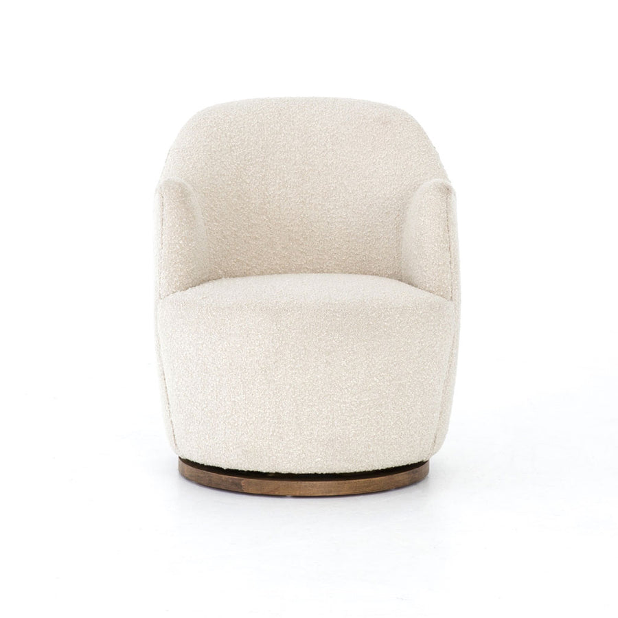 Aria Swivel Chair Upholstered in Performance Knoll Natural