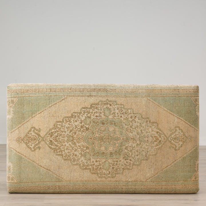 Decorative box with geometric pattern on a gray background