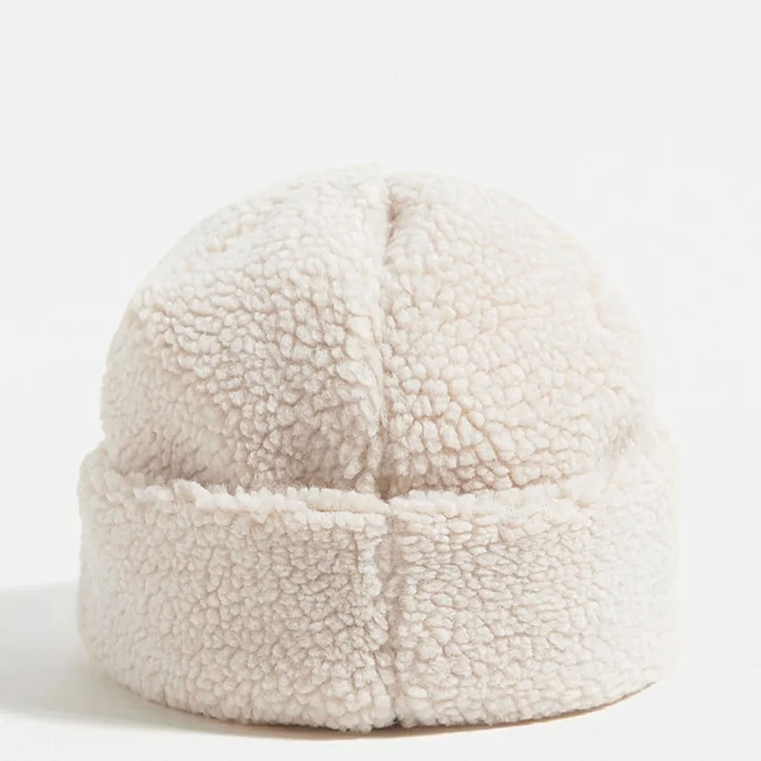 Shearling Crown Hat in Ivory