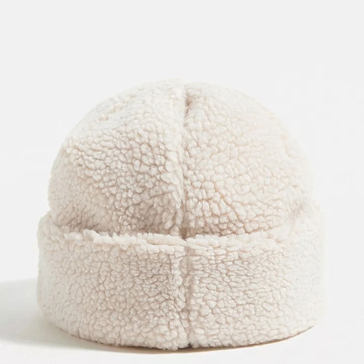 Shearling Crown Hat in Ivory