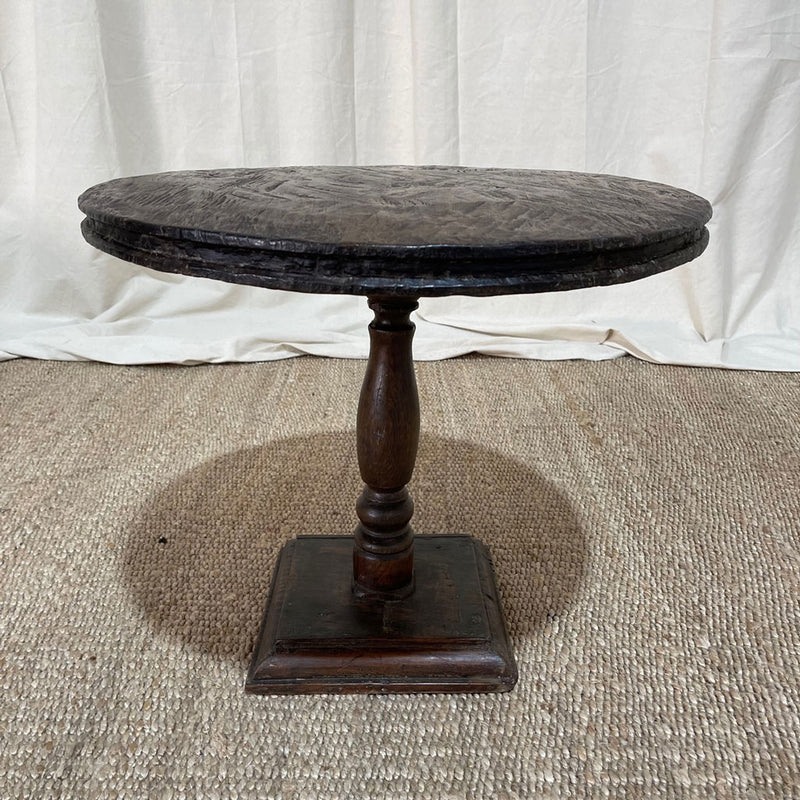 Vintage Guatemala Wooden Round Table