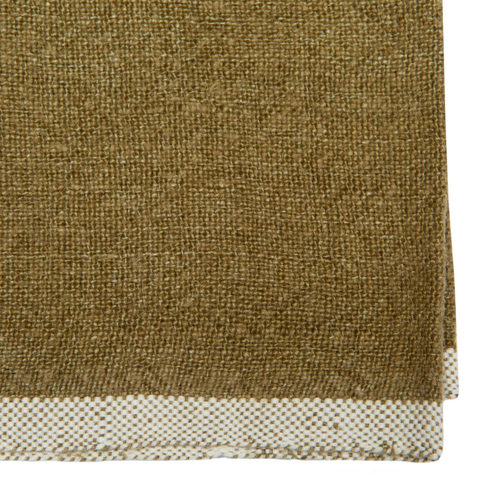 Chunky Linen Forest Green Napkins S/4