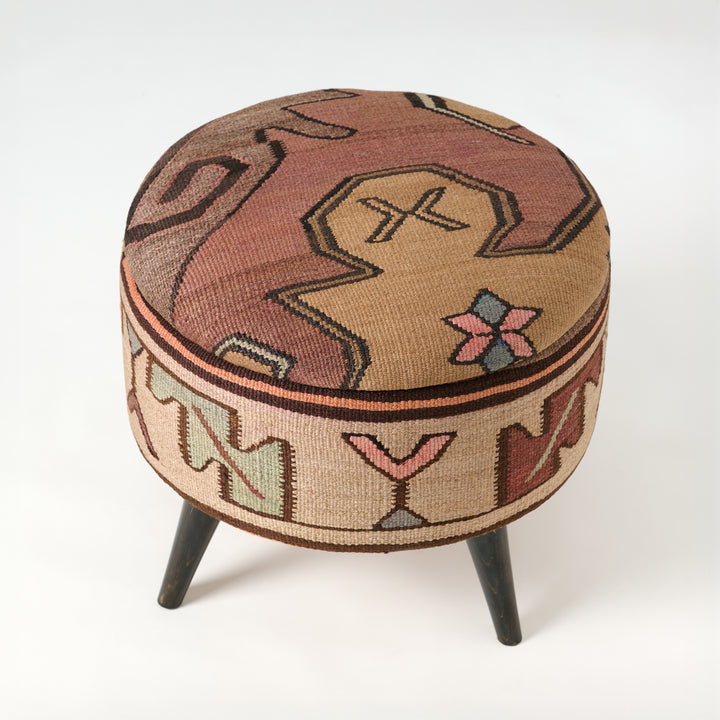Vintage Rug Medium Ottoman 0735-L.