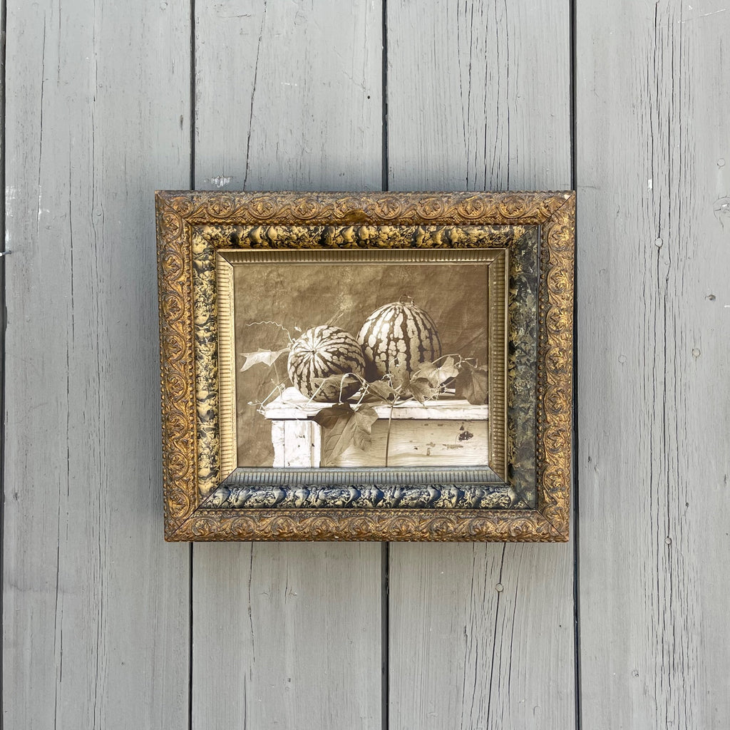 Vintage One of a Kind Frame with Sepia Photograph Printed on