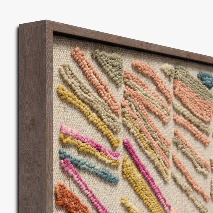 Gambit Framed Woven Wall Decor in Beige/Multi