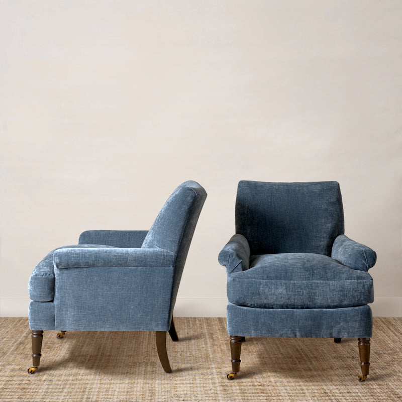 Hollie Accent Chair in Heavy Duty Federal Blue
