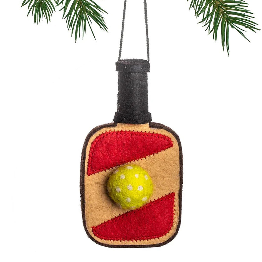 PIckleball Paddle Felt Ornament Handmade