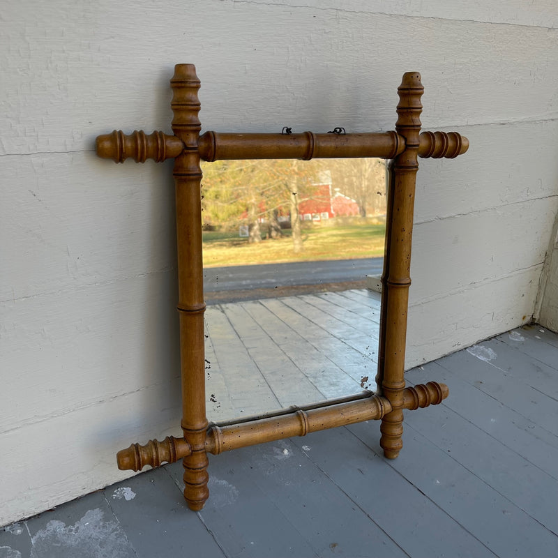 Antique Victorian Faux Bamboo Mirror