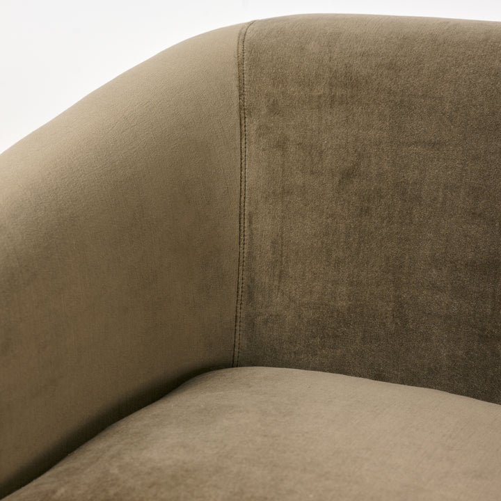 Marley Swivel Chair In Heavy Duty Moss Green