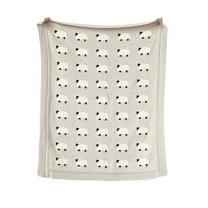 Cotton Knit Sheep Blanket