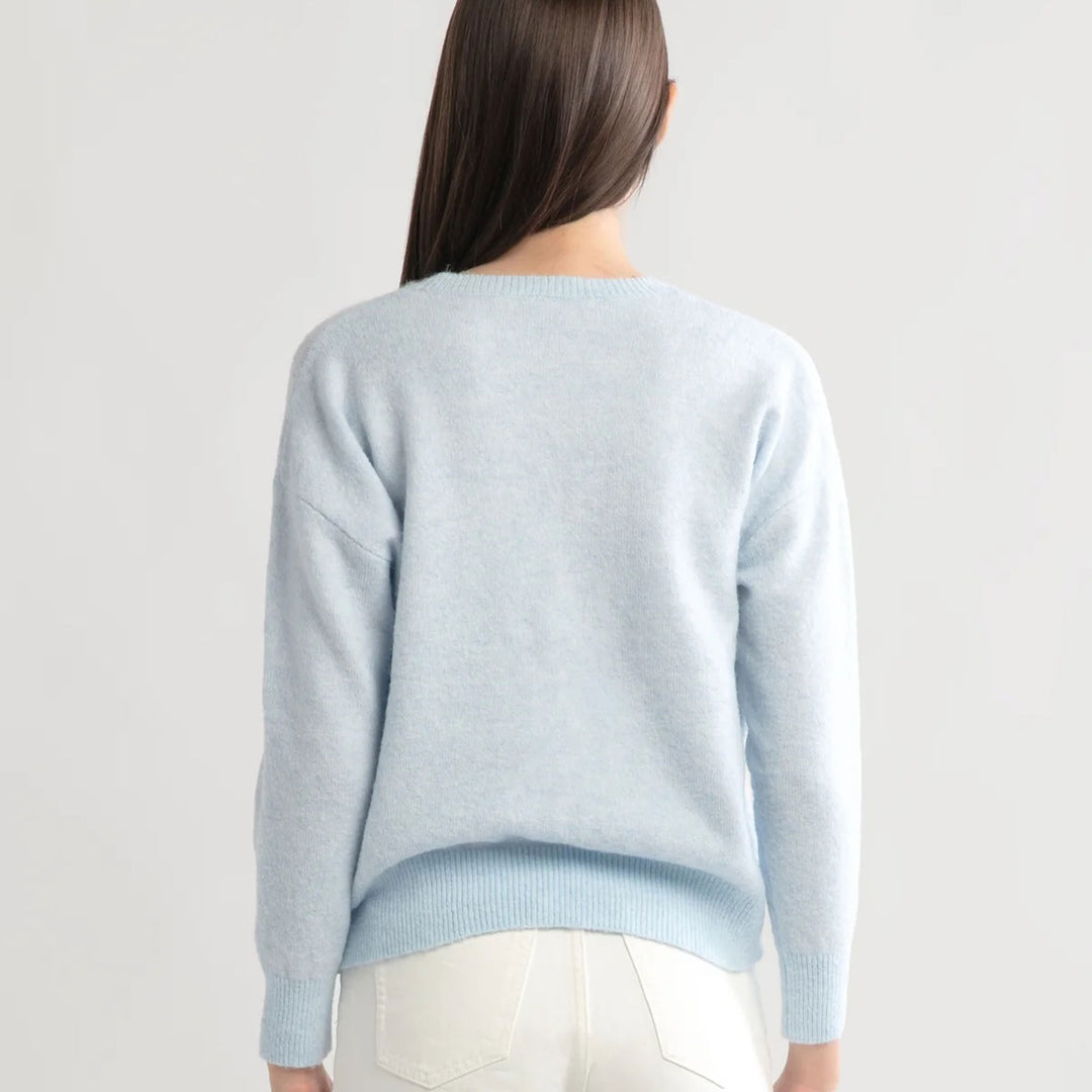 Basic Crewneck Sweater in Blue