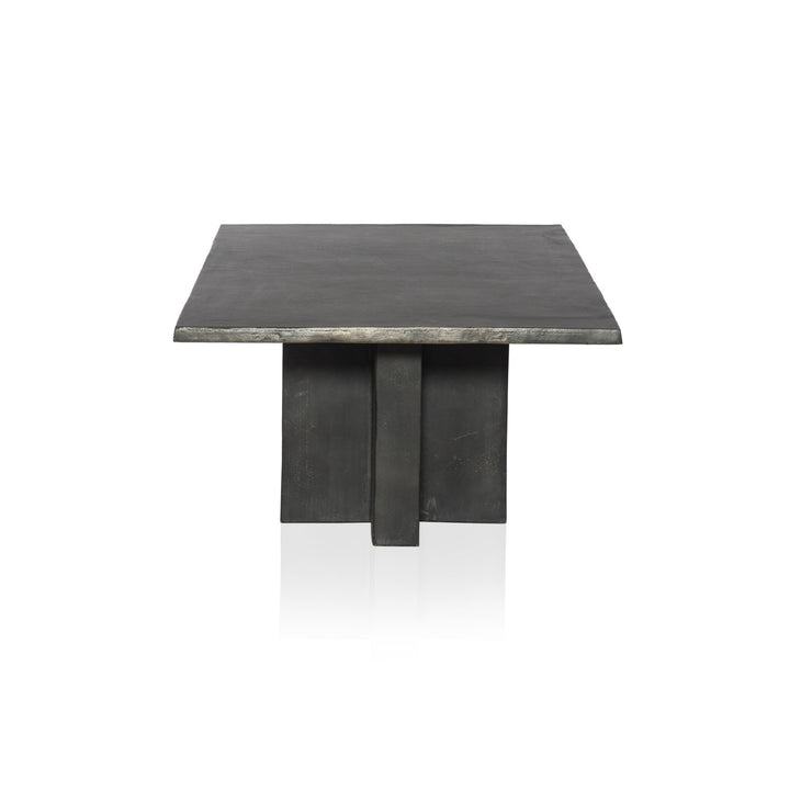 outdoor black table side view 