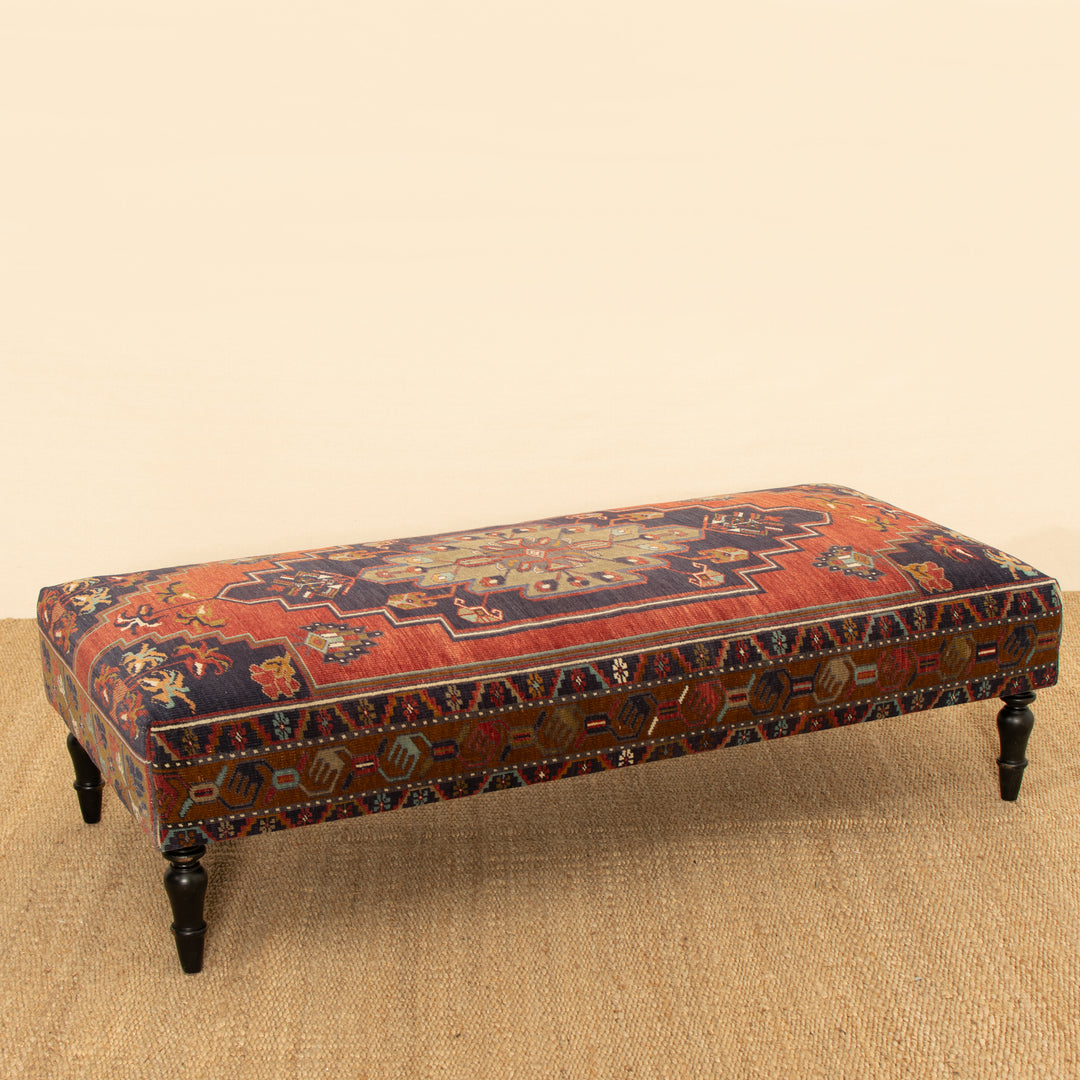 Vintage Rug Ottoman 29x64 (1024-EE)