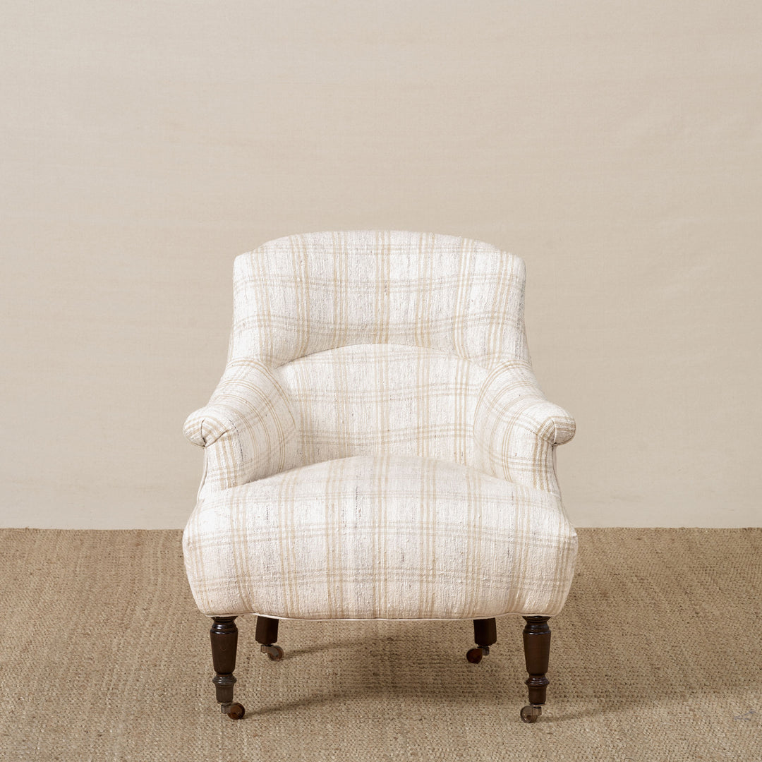 Tulip Chair in One of a Kind Hemp Fabric By John Derian For Cisco Home