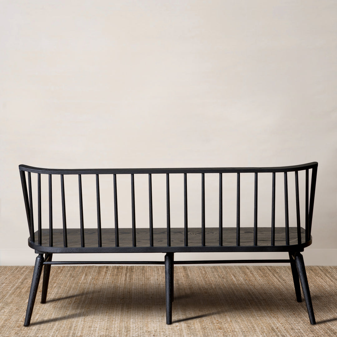 Lewis Dining Bench in Black Oak