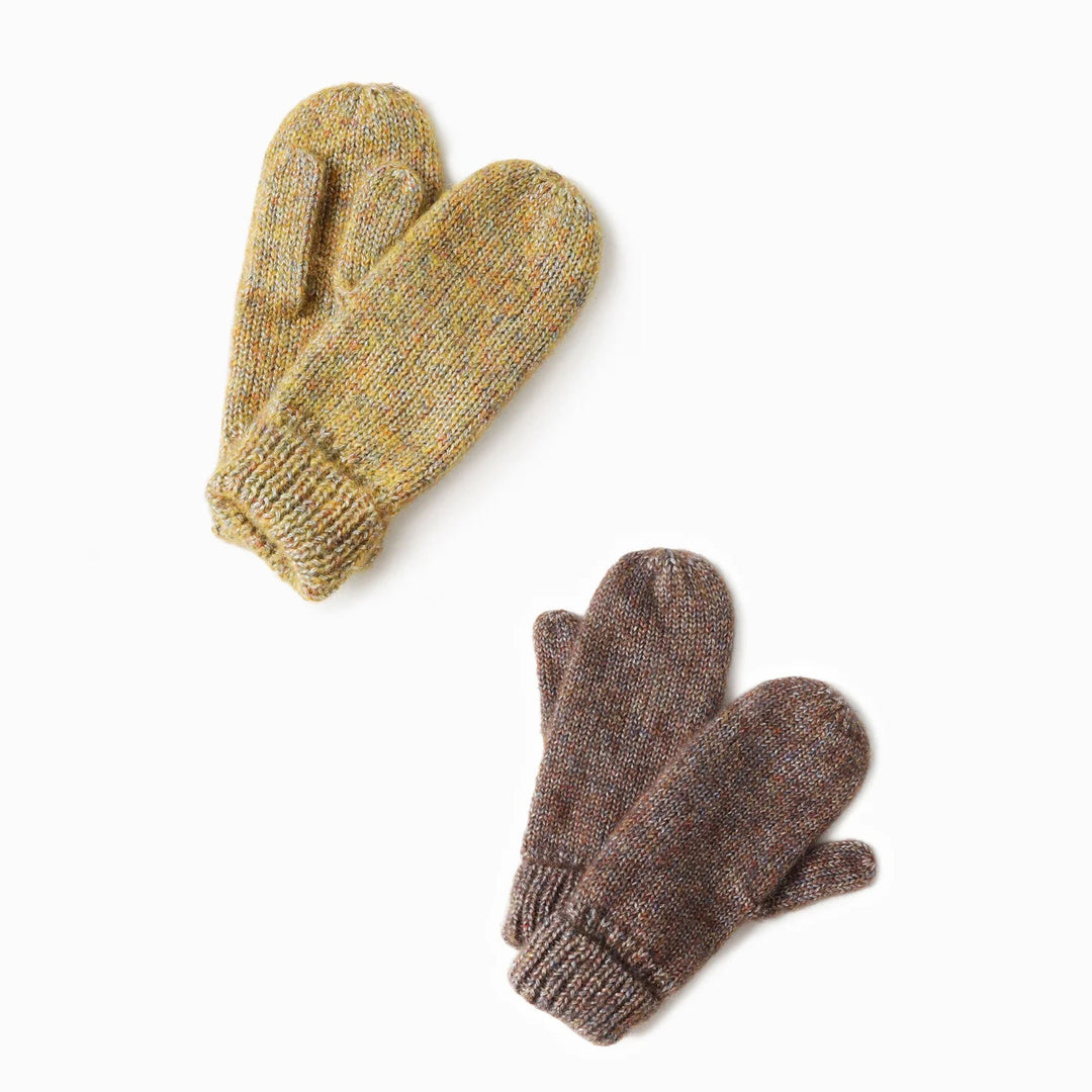 Speckled Confetti Mittens in Yellow