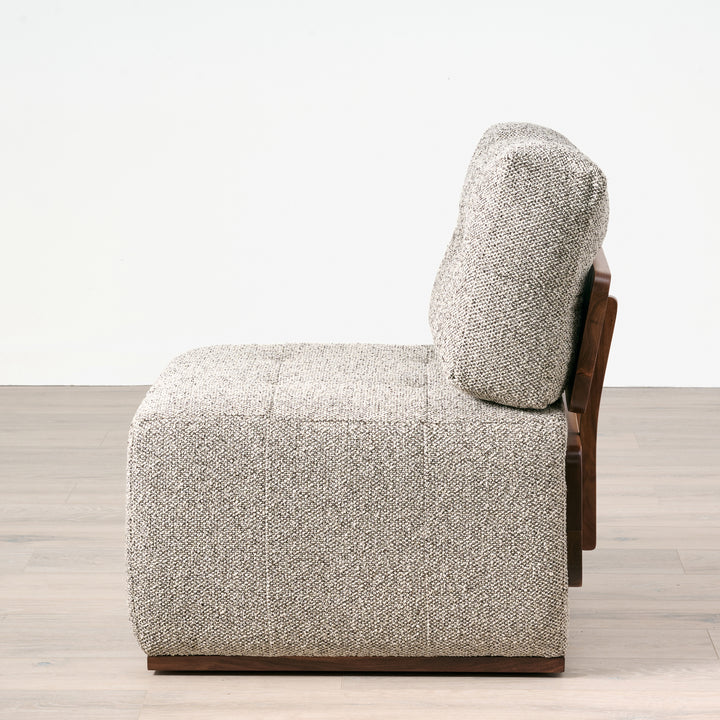 Nolan Armless Chair in Bonn Birch with Walnut Wood