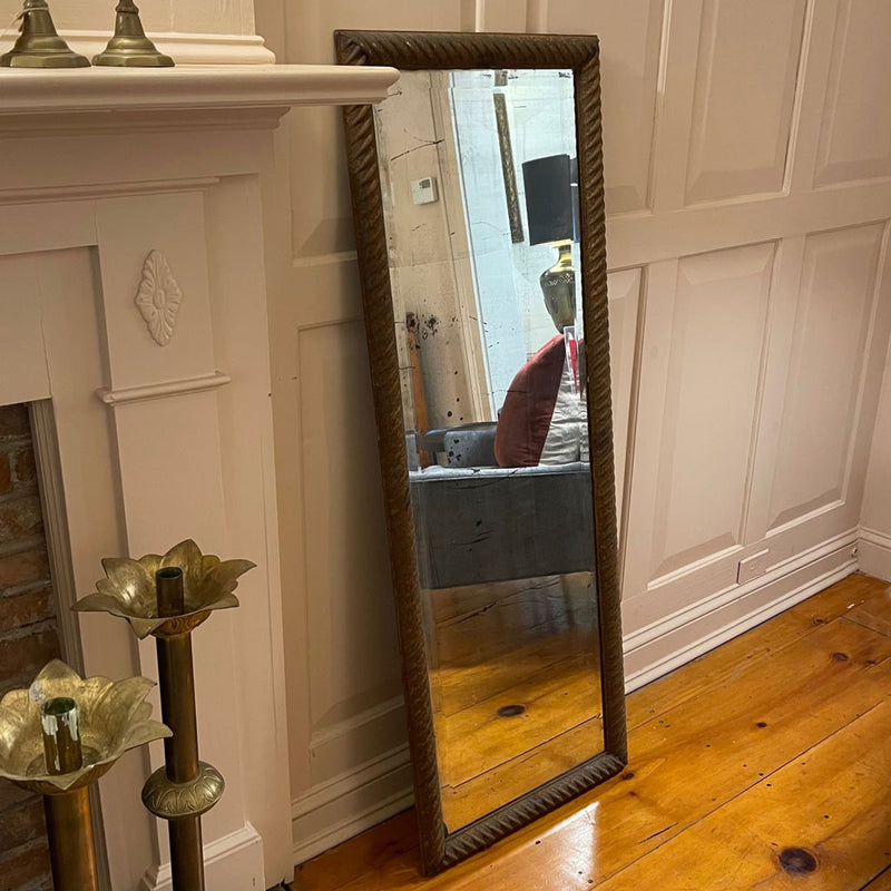 Vintage French Iron Floor Length Mirror