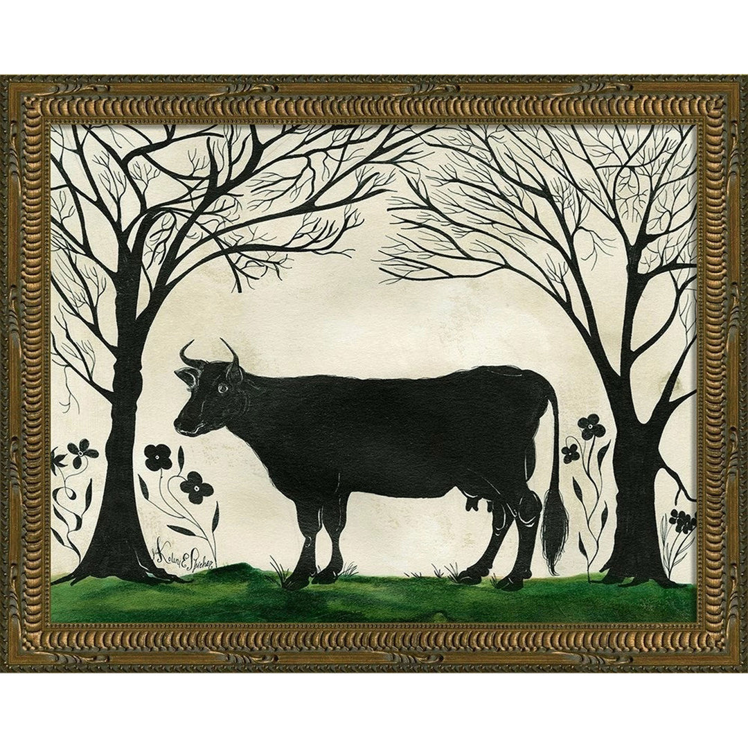 Animal Silhouette Cow Facing Left Small