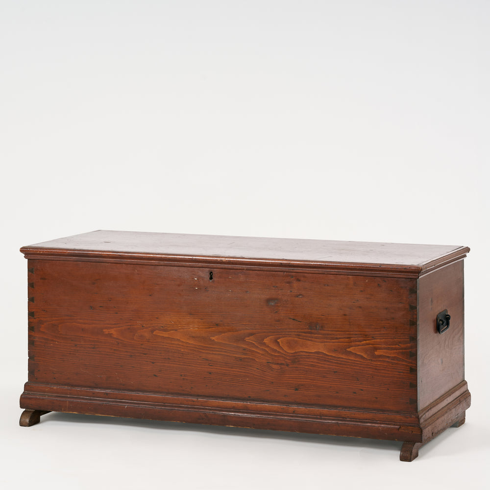 Wooden chest on a white background