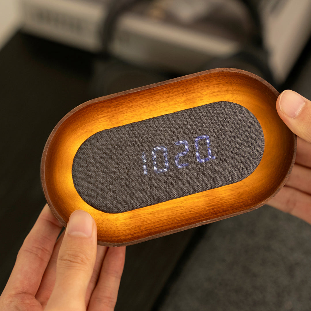 Lumos Clock - Oval Walnut