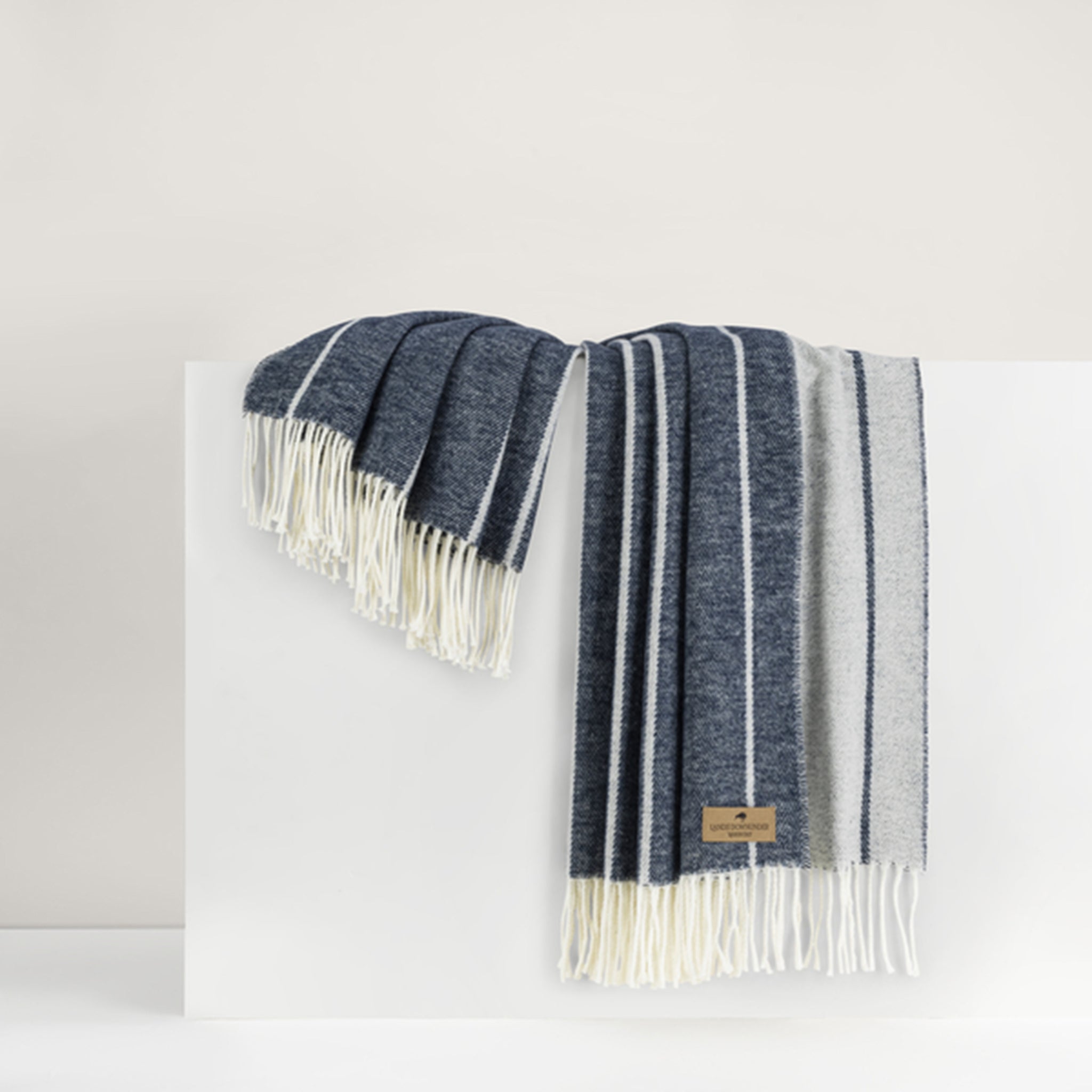 Navy Fiji Stripe Throw