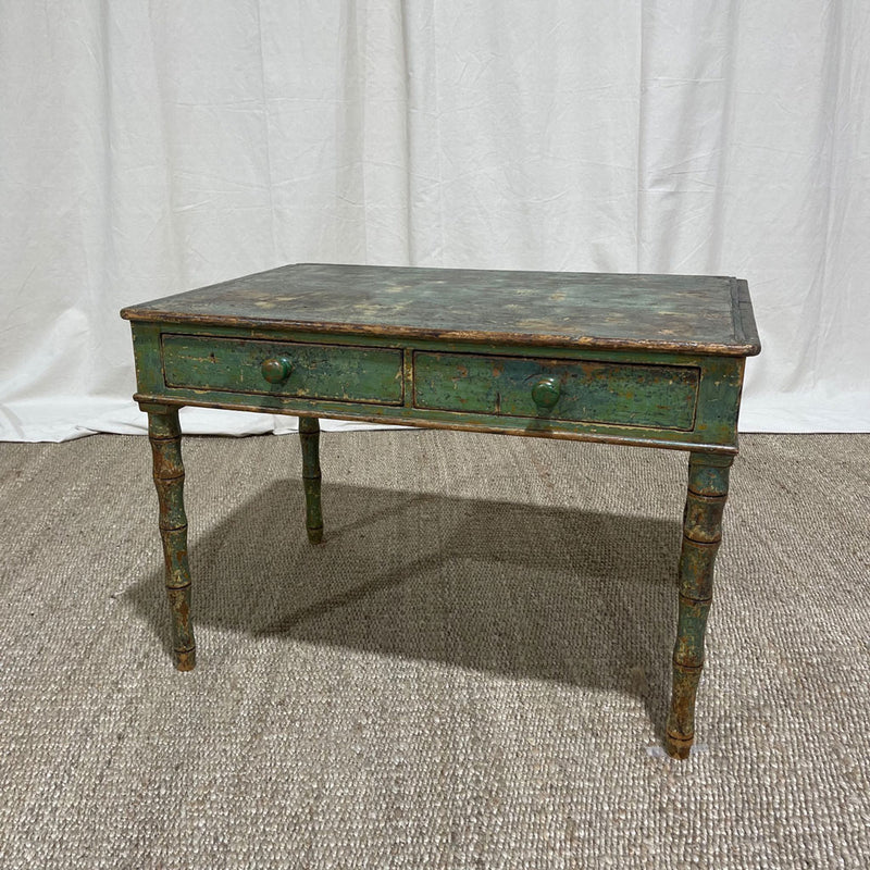 Antique 19th C. English Side Table With Original Paint