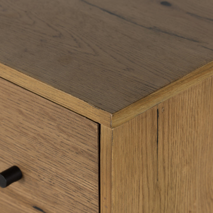 Eagan Nightstand in Amber Oak Resin