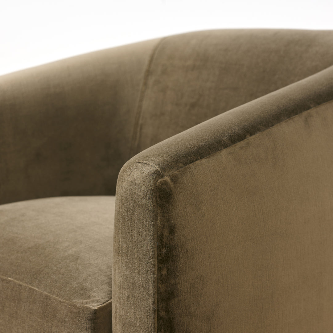 Marley Swivel Chair In Heavy Duty Moss Green