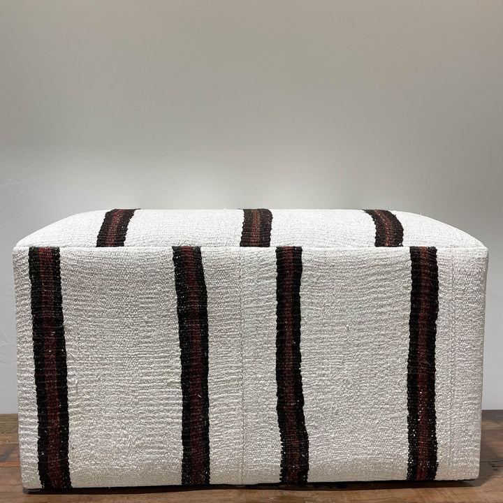 Vintage Rug Small Rectangular Ottoman -  1024-REC-A