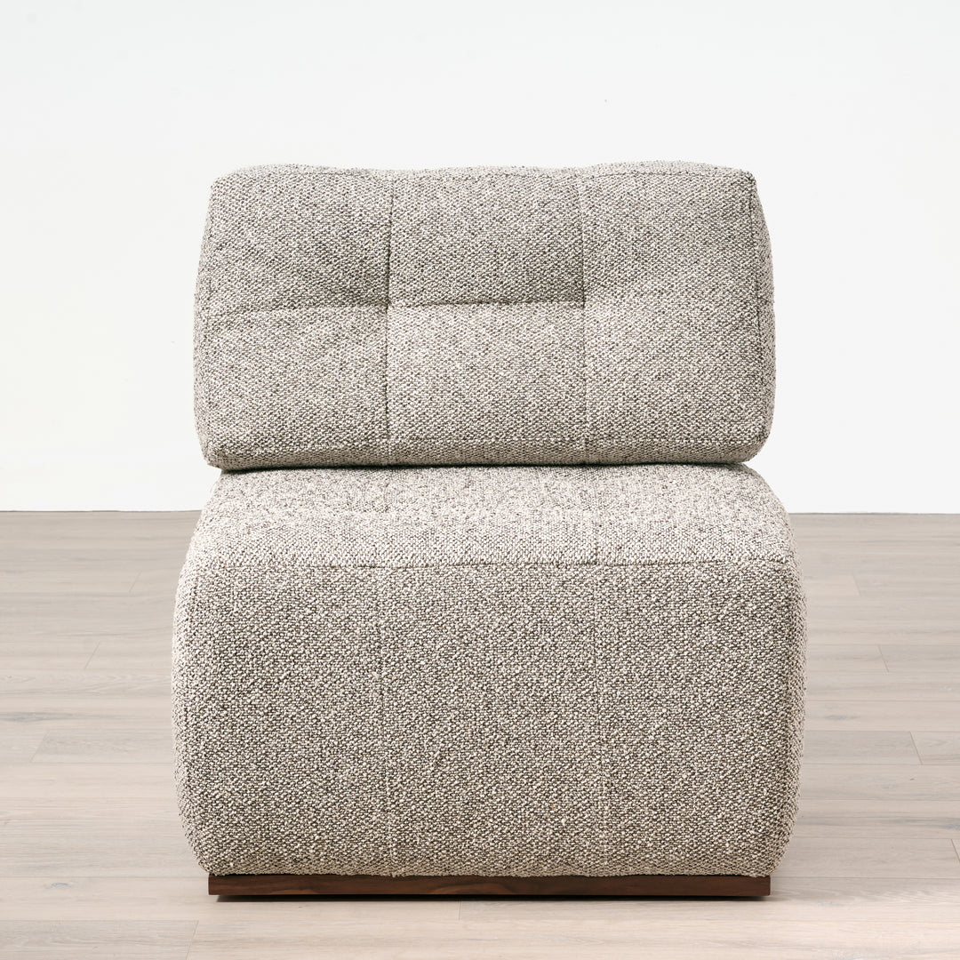 Nolan Armless Chair in Bonn Birch with Walnut Wood