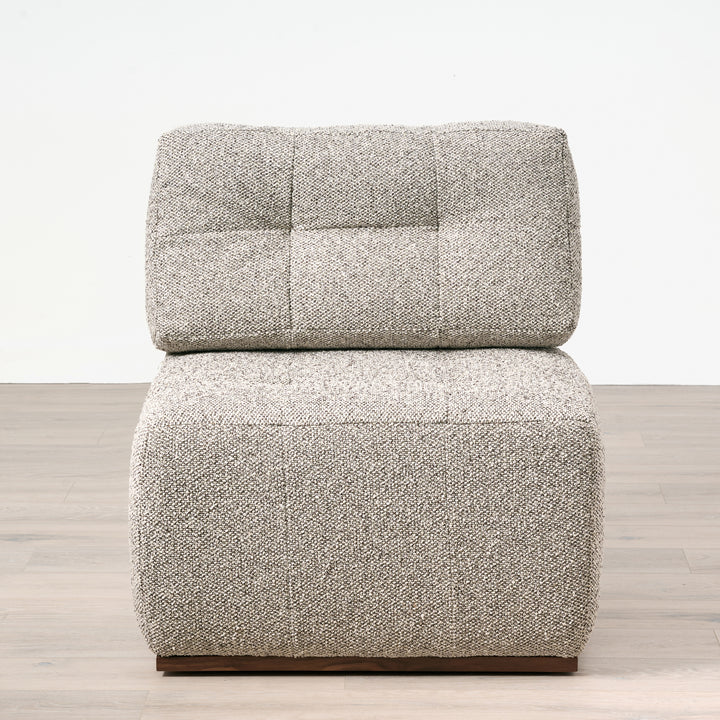 Nolan Armless Chair in Bonn Birch with Walnut Wood