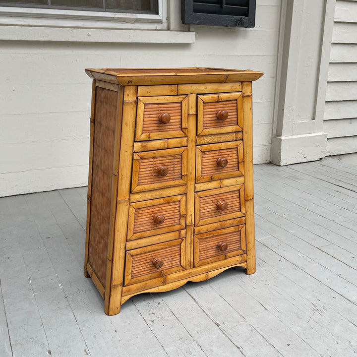 Vintage Pair of Bamboo Side Tables