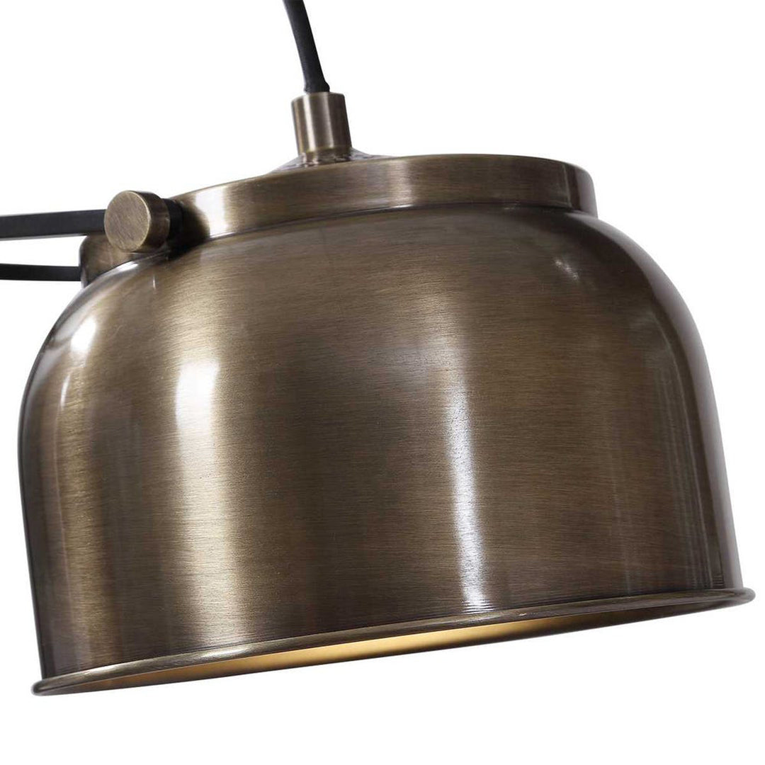 Bronze pendant light on a white background
