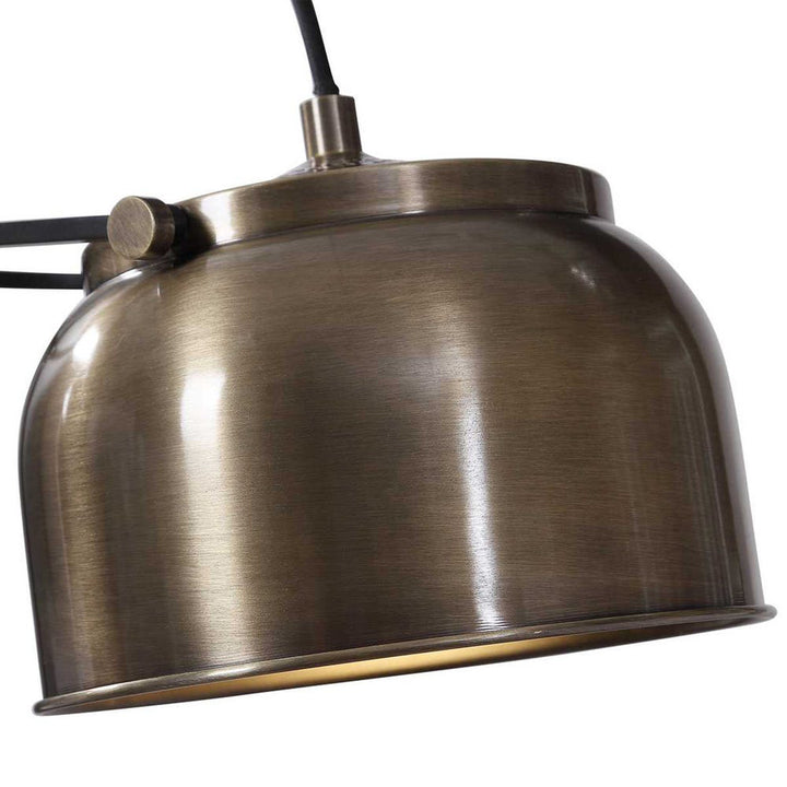 Bronze pendant light on a white background