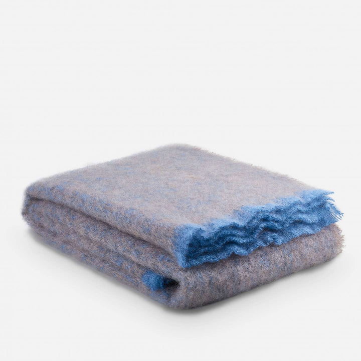 Brushed Mohair Throw in Cocoa - LG