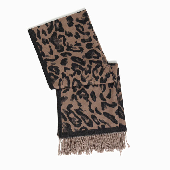 Reversible Leopard Print Scarf
