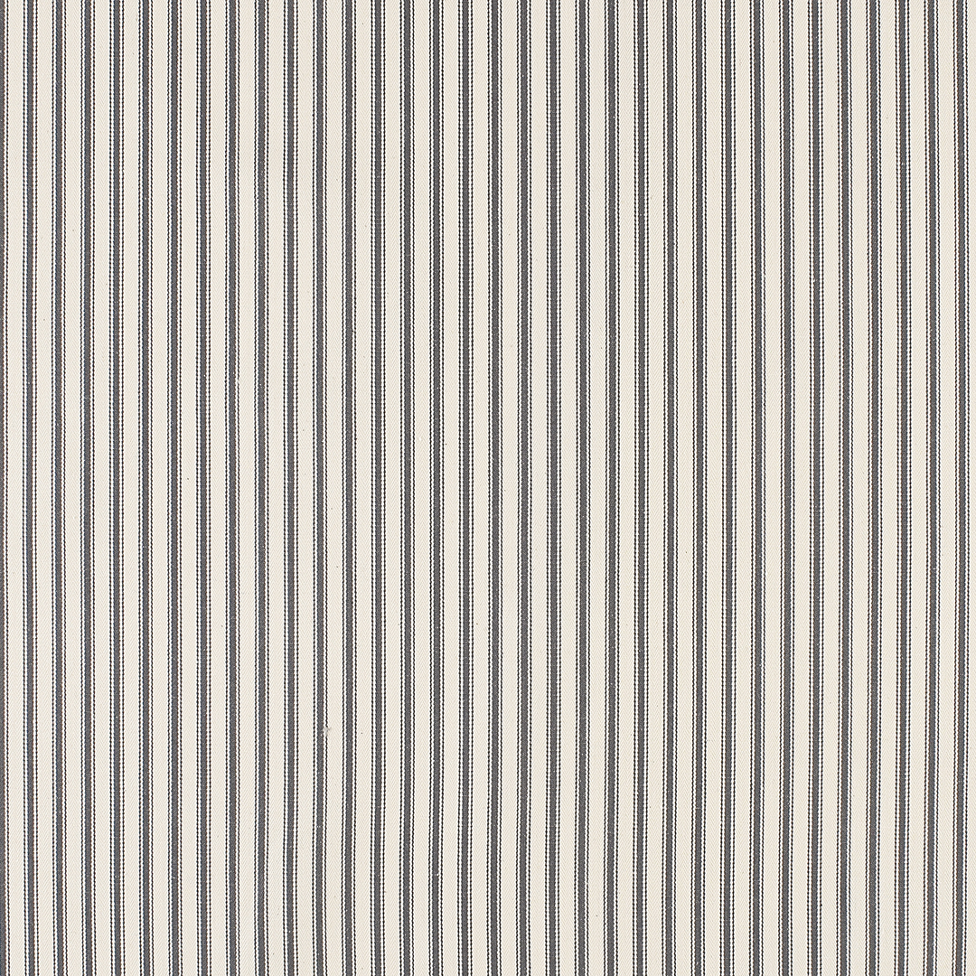 French Ticking Charcoal Fabric