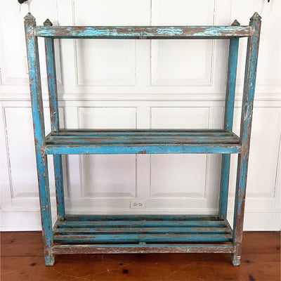 Blue Vintage Wooden Rack