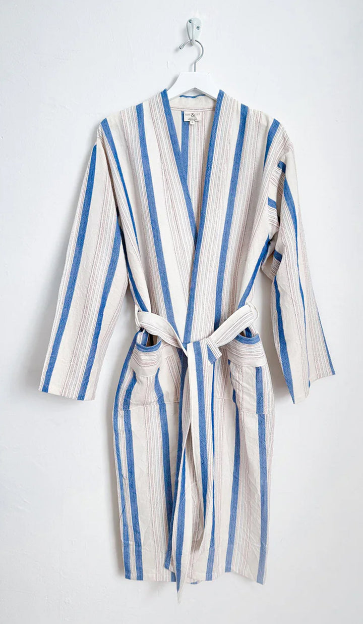 Montauk Bath Robe Long Yellow/Ivory - Medium