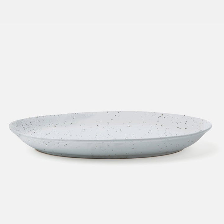 MARCUS, White Salt Glaze, Oval Serving Platter, Stoneware, Large
