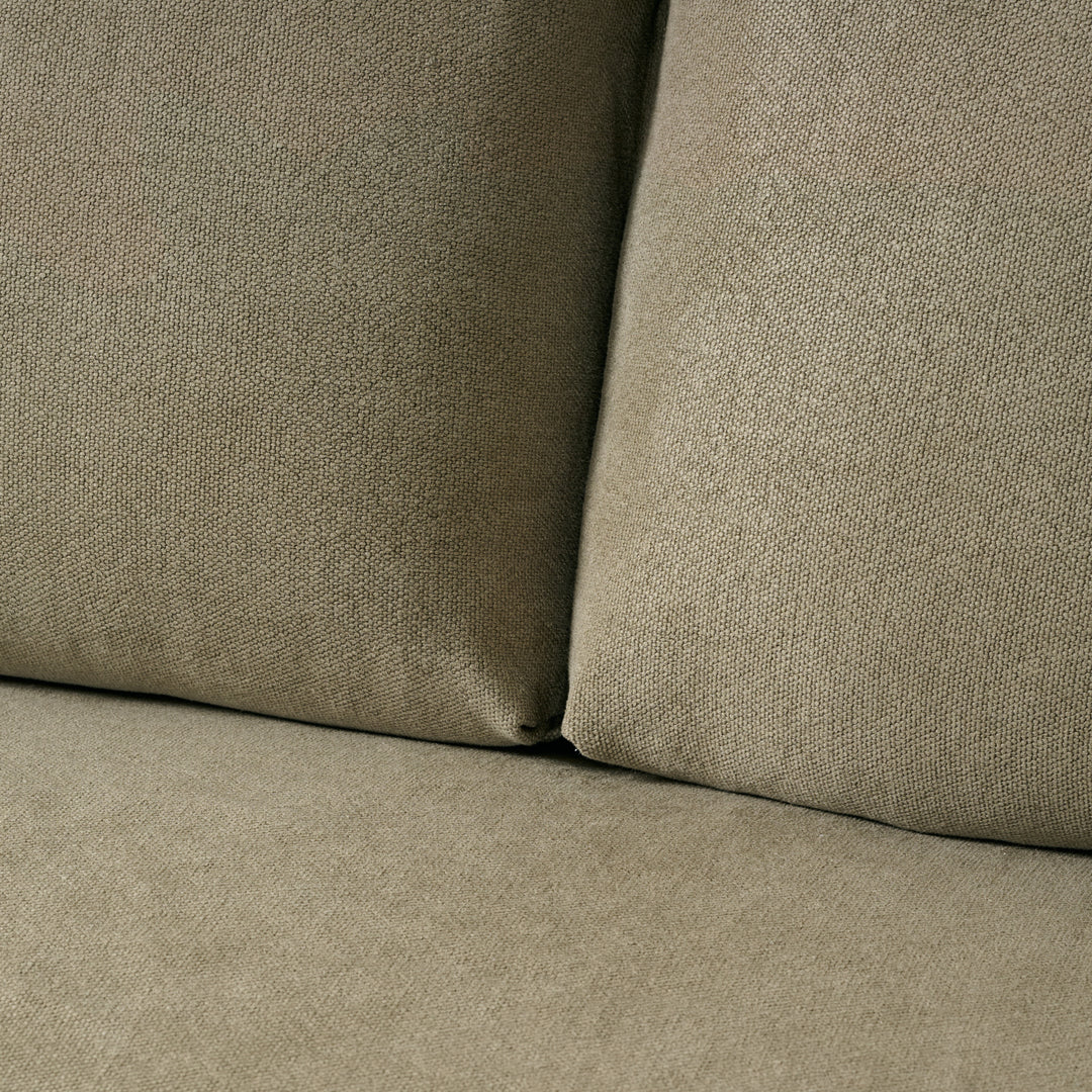 Alana Sofa Slipcovered in Jute Fabric Olive Brown (96")