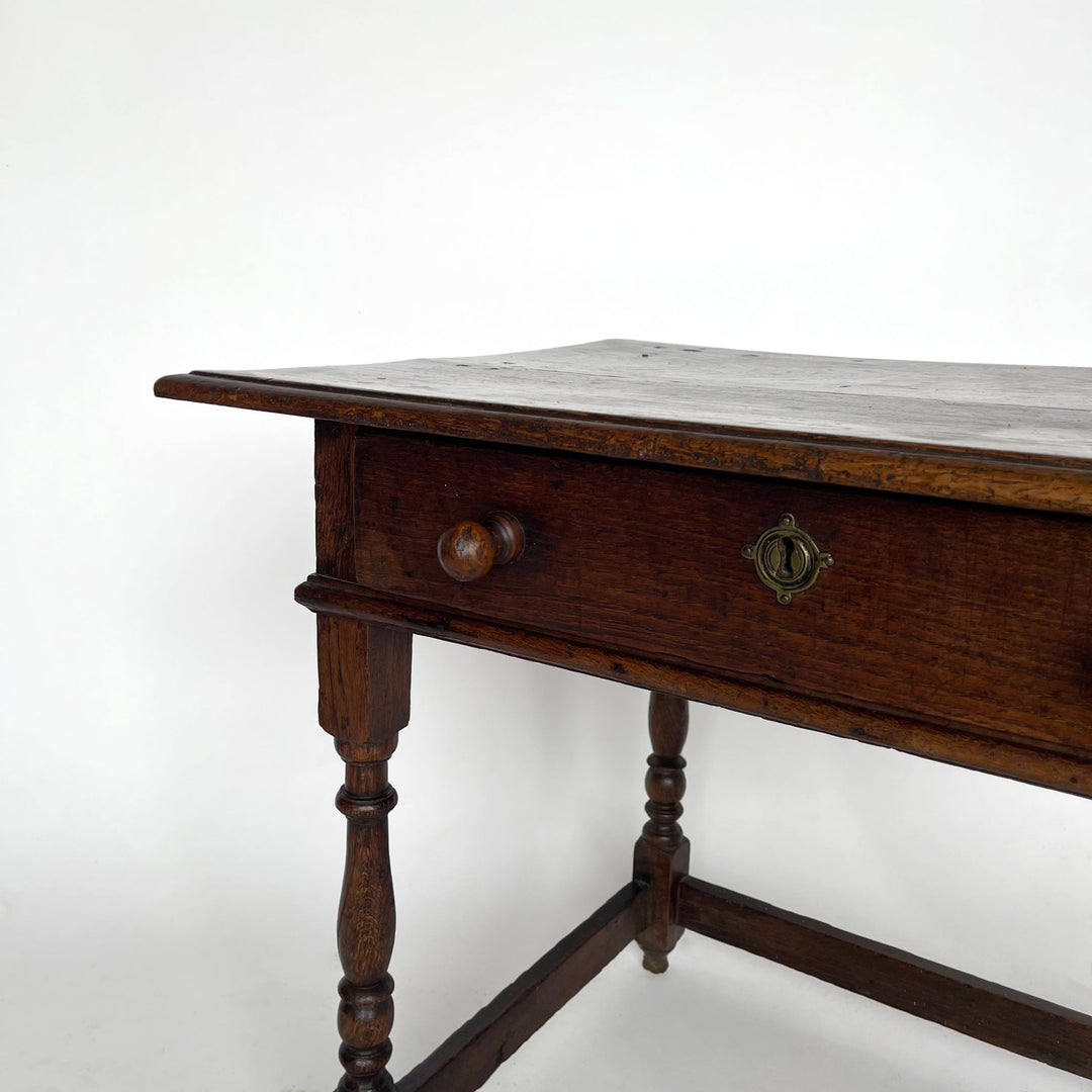 Antique Mid 19th Century Belgium One Drawer Table