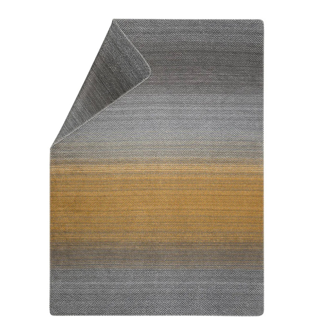 Savona Throw in Gradient Herringbone in Gold Grey