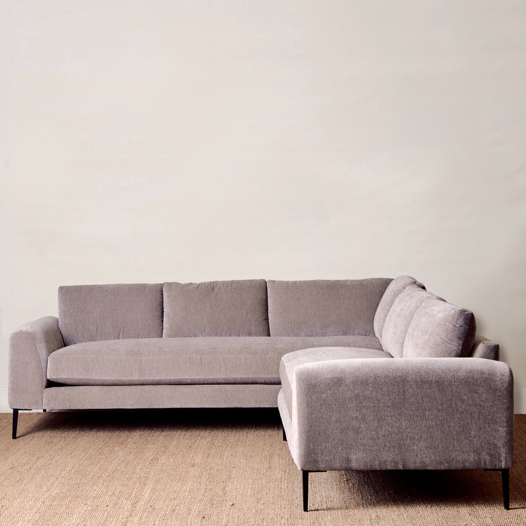 Monday Sectional in Heavy Duty Lavender Petal Grey by Younger & Co