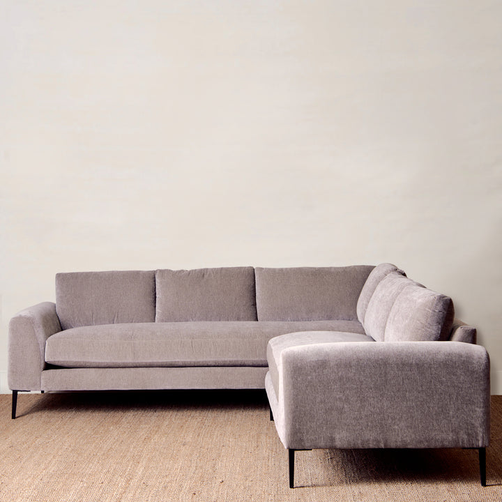 Monday Sectional in Heavy Duty Lavender Petal Grey by Younger & Co