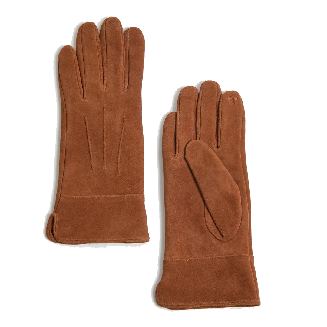 Suede Classic Gloves in Cognac